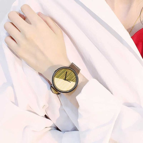 Wooden Relojes Quartz Women Watches